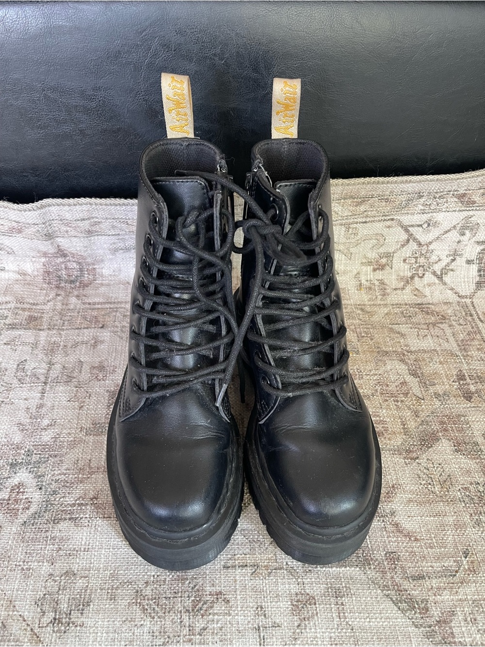 Dr. Martens V Jadon II Kono Black Lace-Up Platform Boots
